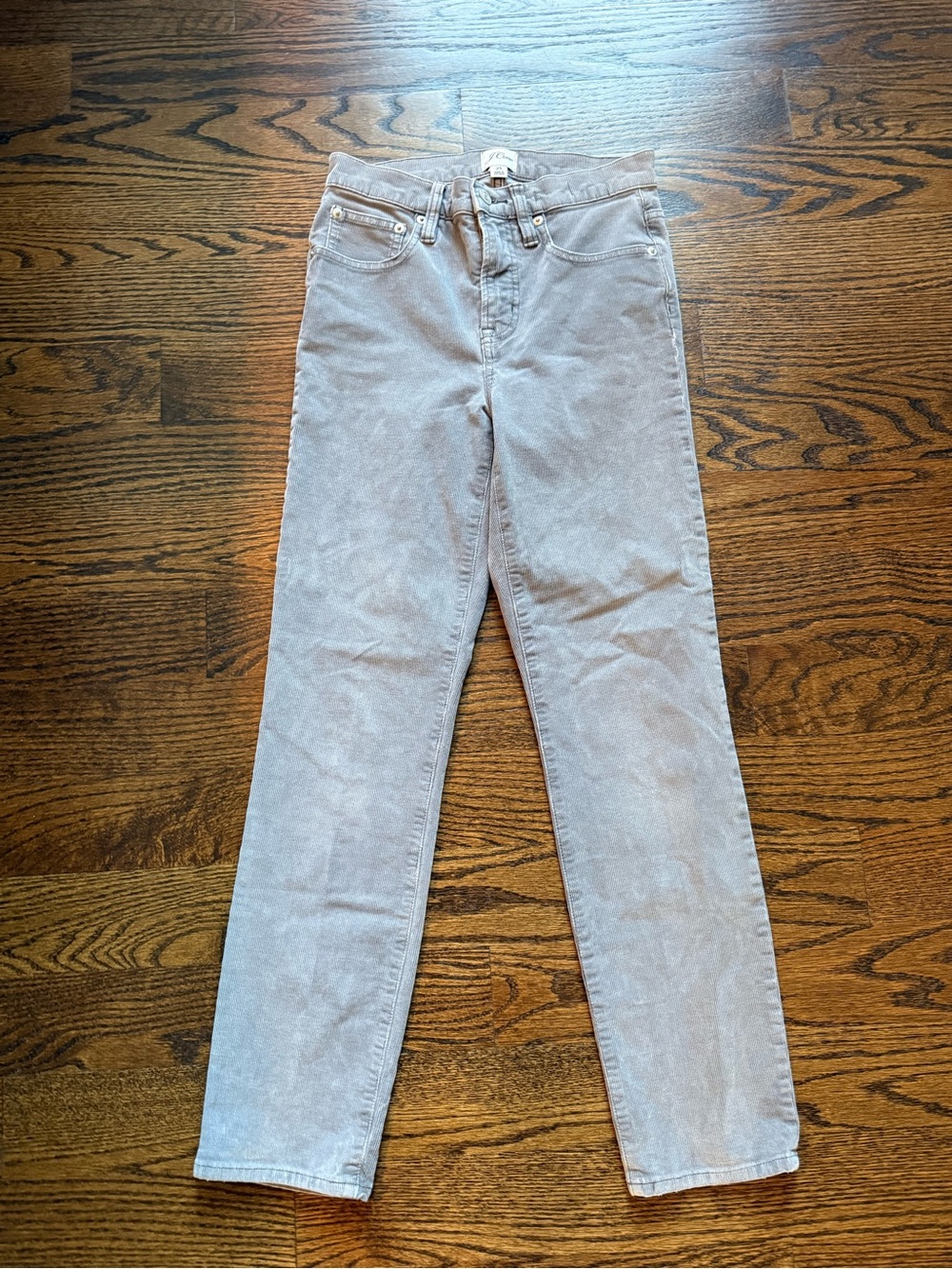 J. Crew Women's High-Rise Straight Jeans in Light Gray